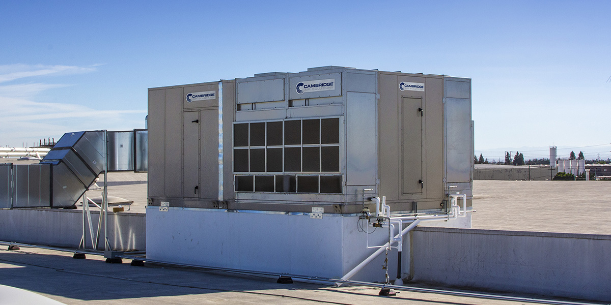 Commercial Evaporative Cooling Unit Rooftop Install - Cambridge Air Solutions®